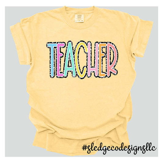 TEACHER DOODLE | CUSTOM HAND DRAWN |  CUSTOM UNISEX TSHIRT