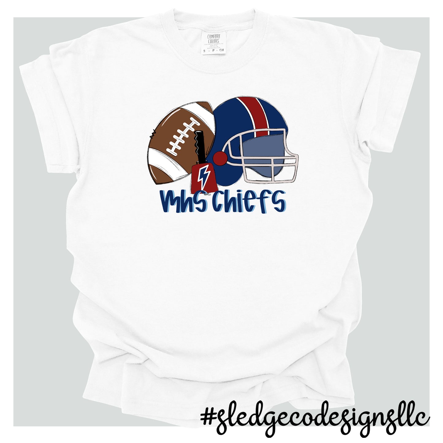 MHS FOOTBALL + CHEER | HANDDRAWN |  Custom Unisex Tshirt