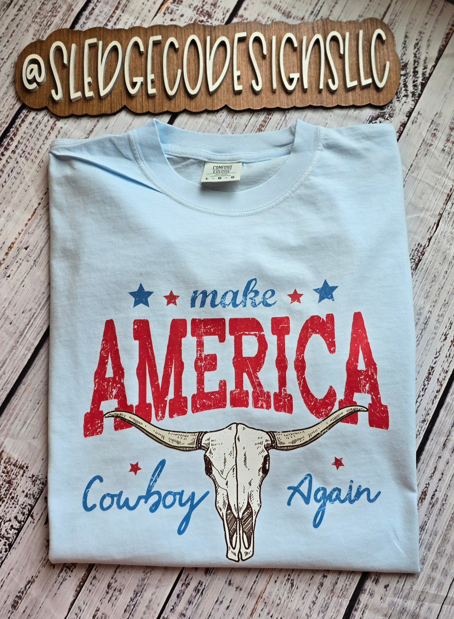 MAKE AMERICA COWBOY AGAIN | BULL SKULL | Custom Unisex TSHIRT