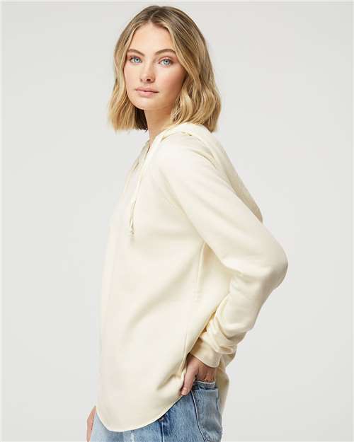 NORTH DELTA GREENWAVES | Women’s Lightweight Wave Wash Hooded Sweatshirt - BONE