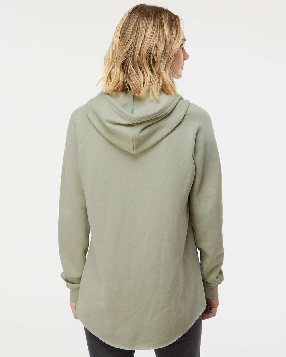 NORTH DELTA GREENWAVES | Women’s Lightweight Wave Wash Hooded Sweatshirt - SAGE