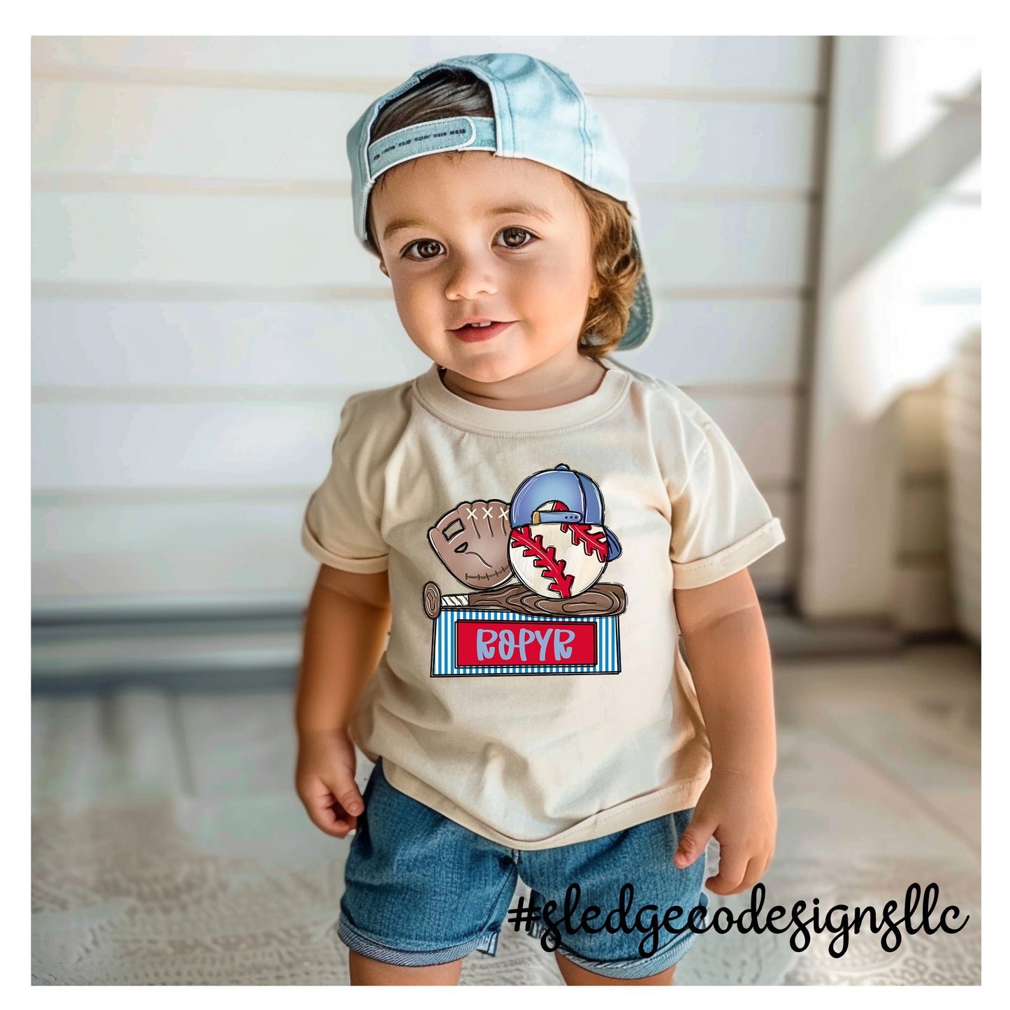 CUSTOMIZABLE BOY BASEBALL TEE Faux Applique | CUSTOM YOUTH | TODDLER | INFANT TSHIRT