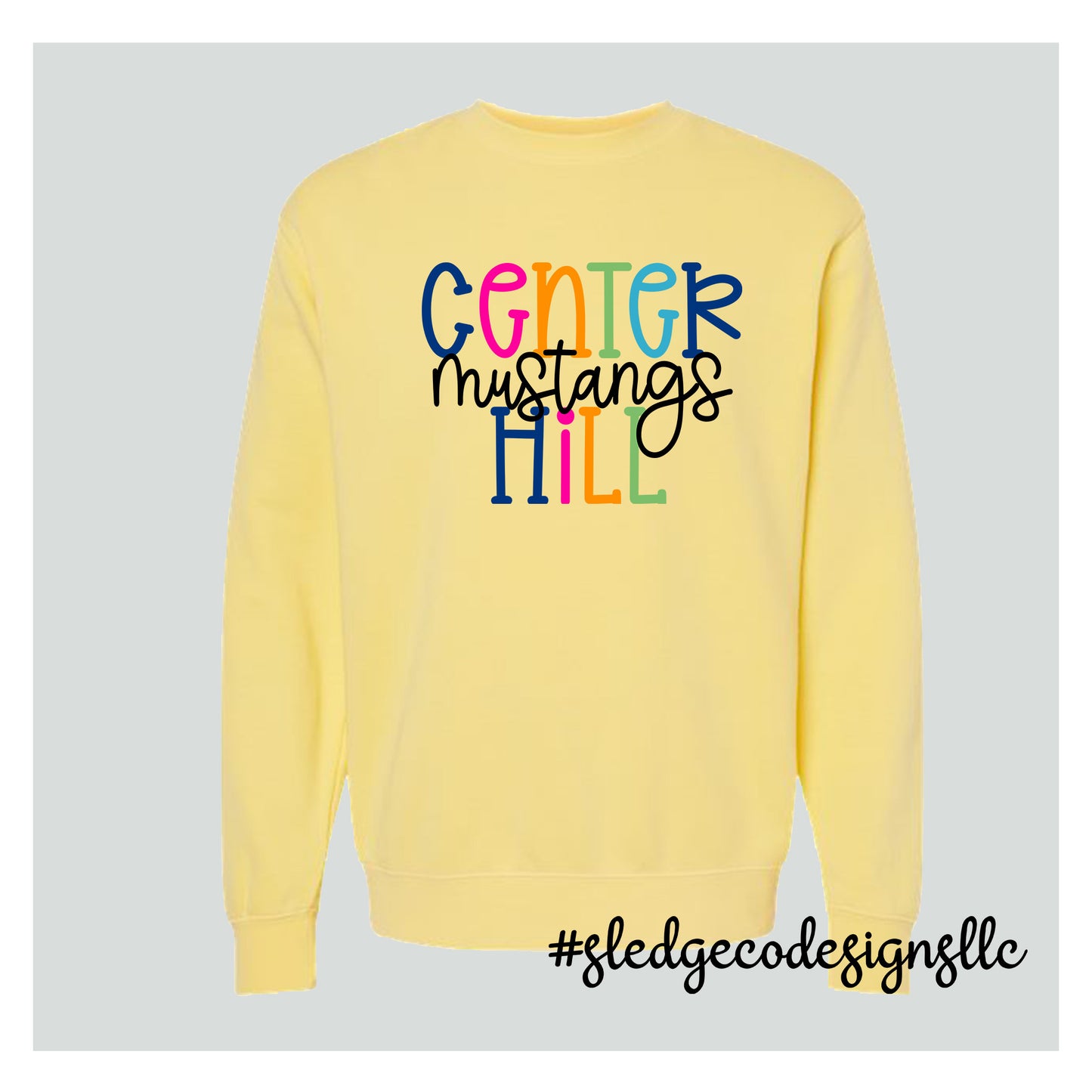 CENTER HILL MUSTANGS | Midweight Pigment-Dyed Crewneck Sweatshirt