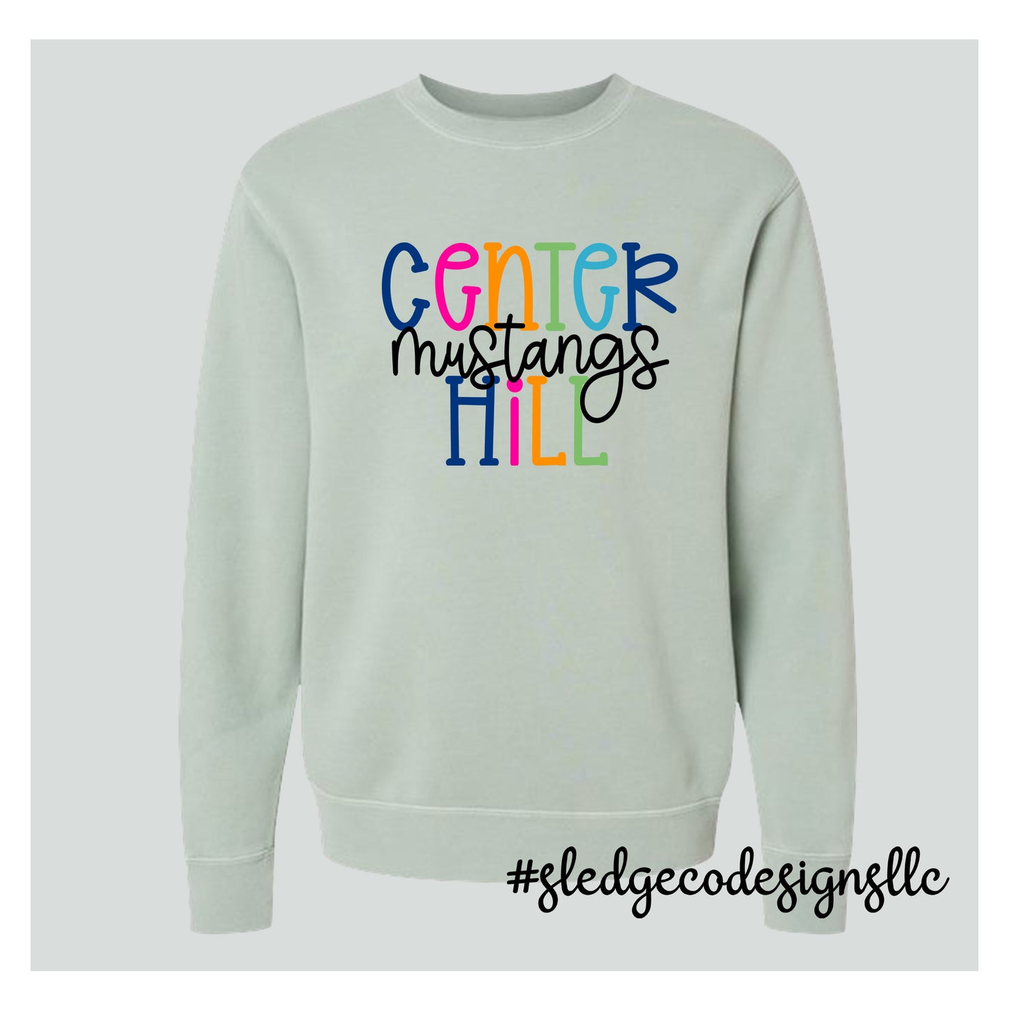 CENTER HILL MUSTANGS | Midweight Pigment-Dyed Crewneck Sweatshirt