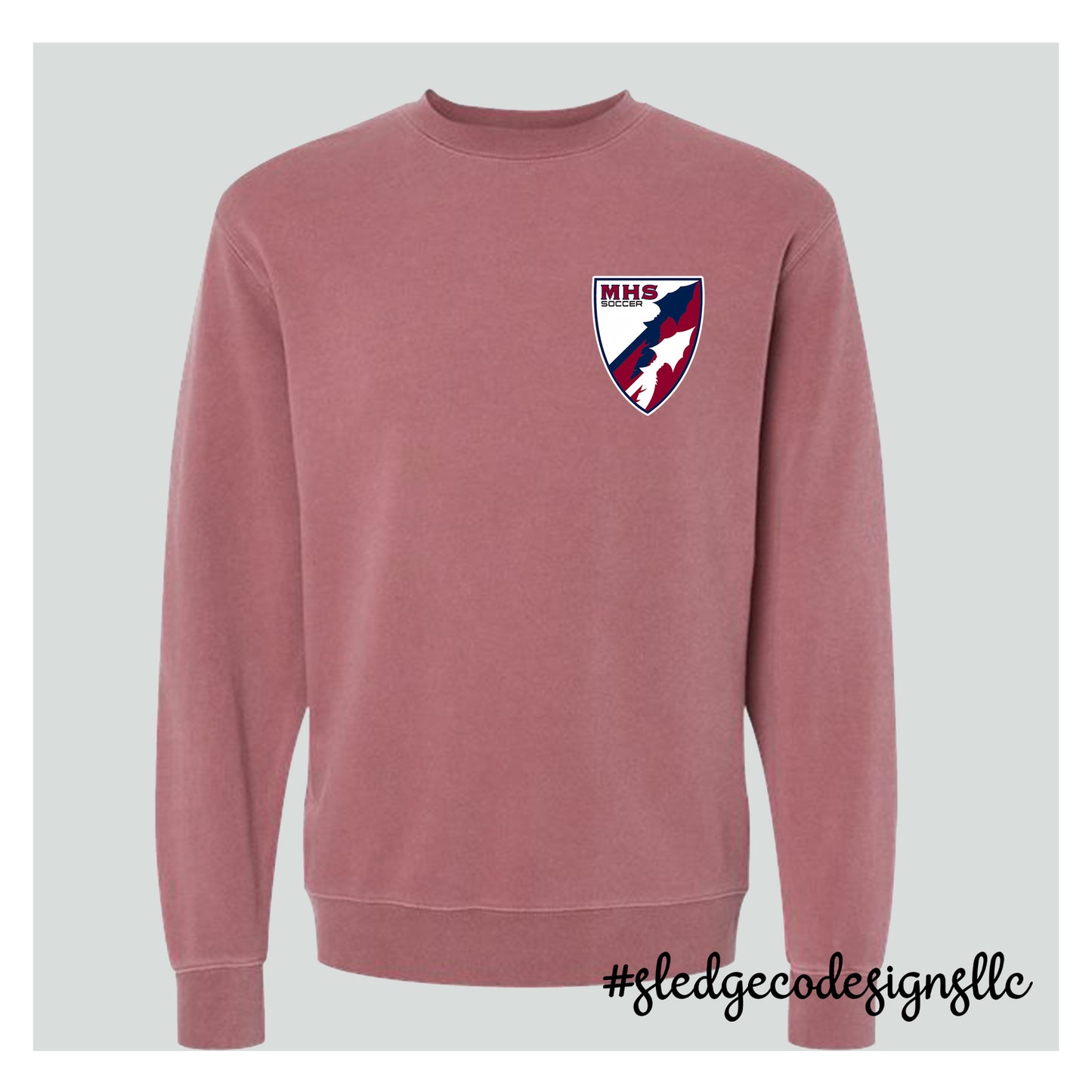 CHIEFS SOCCER LOGO | Unisex Midweight Pigment-Dyed Crewneck Sweatshirt