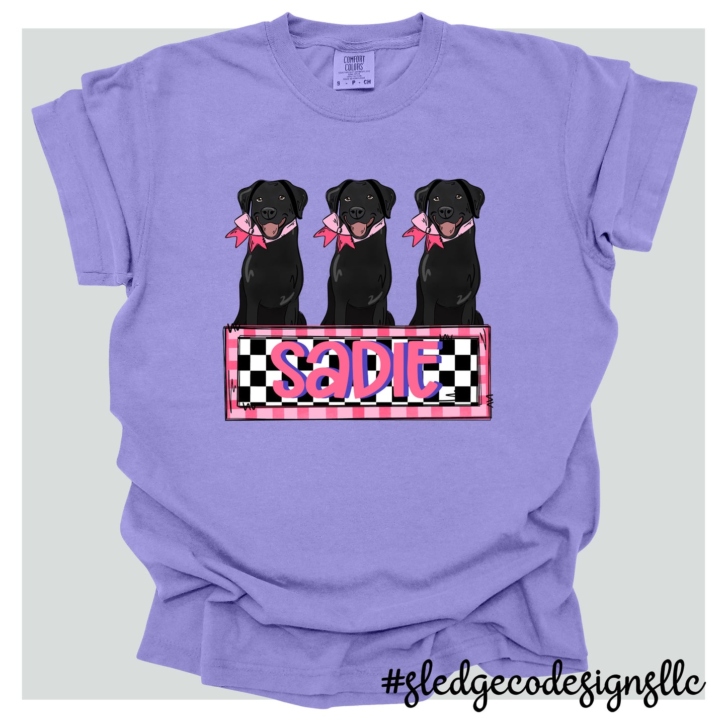 Personalized BLACK LAB TSHIRT for MOM AND ME  | CUSTOM UNISEX TSHIRT