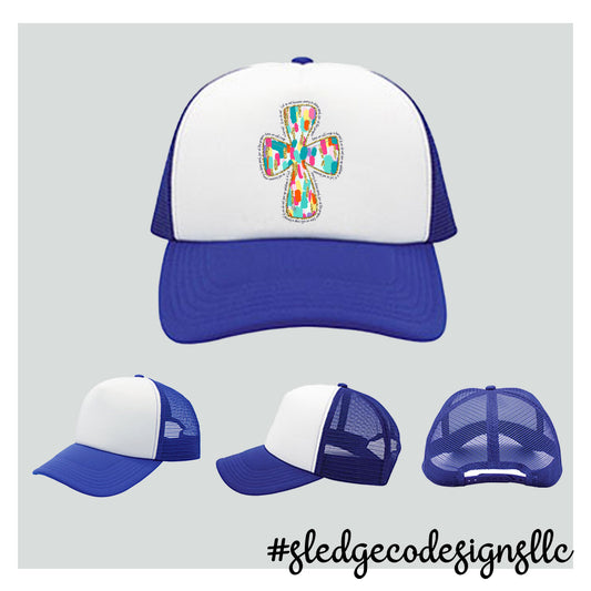 CHRISTIAN CROSS  | TRUCKER HAT ROYAL