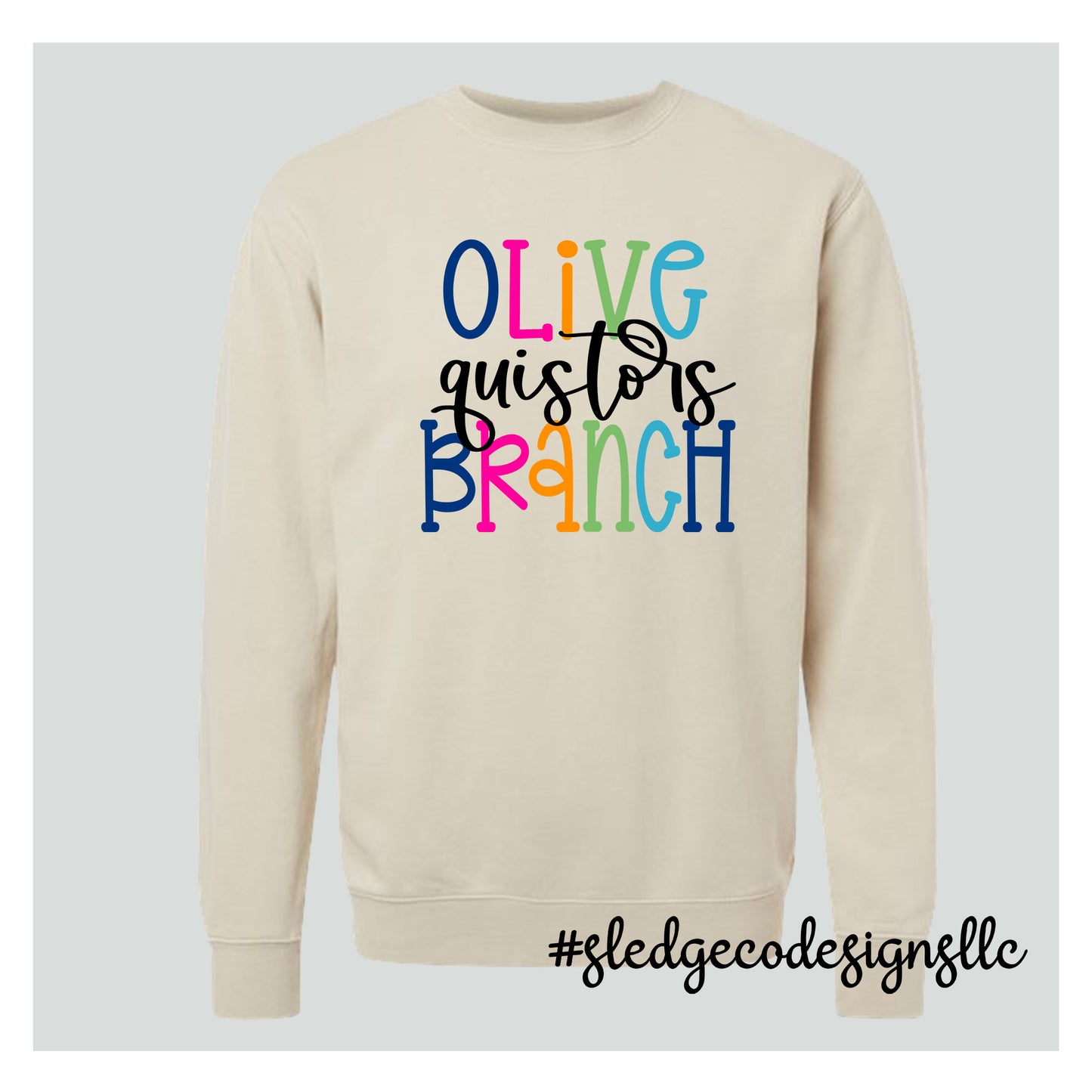 OLIVE BRANCH QUISTORS | COLORFUL | Midweight Pigment-Dyed Crewneck Sweatshirt