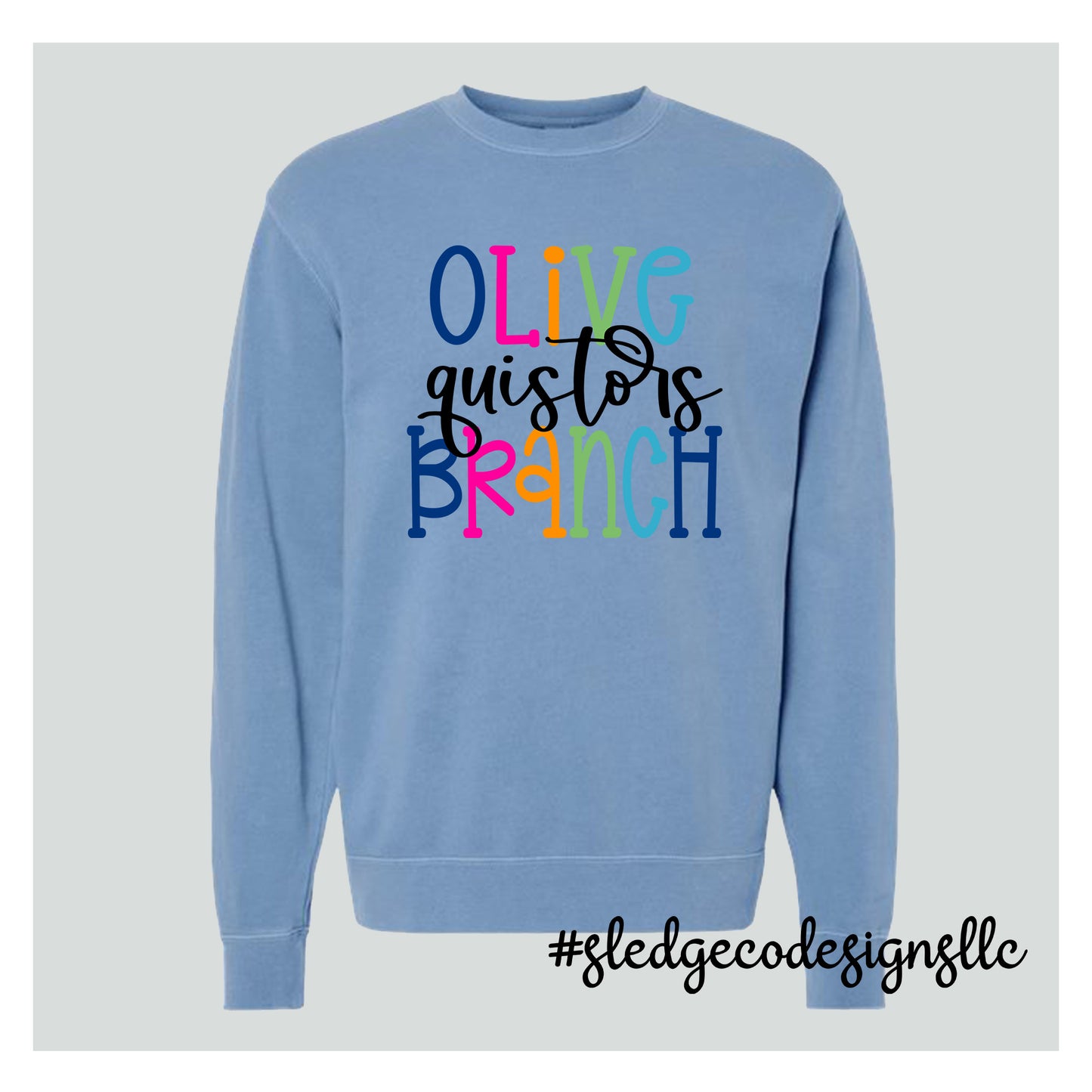 OLIVE BRANCH QUISTORS | COLORFUL | Midweight Pigment-Dyed Crewneck Sweatshirt