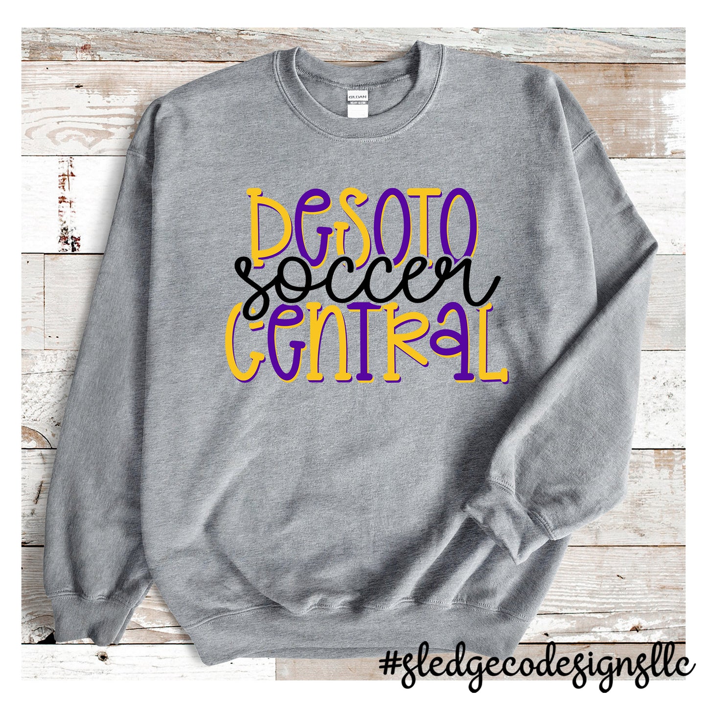 DESOTO CENTRAL SOCCER | STACKED | Custom Unisex SWEATSHIRT