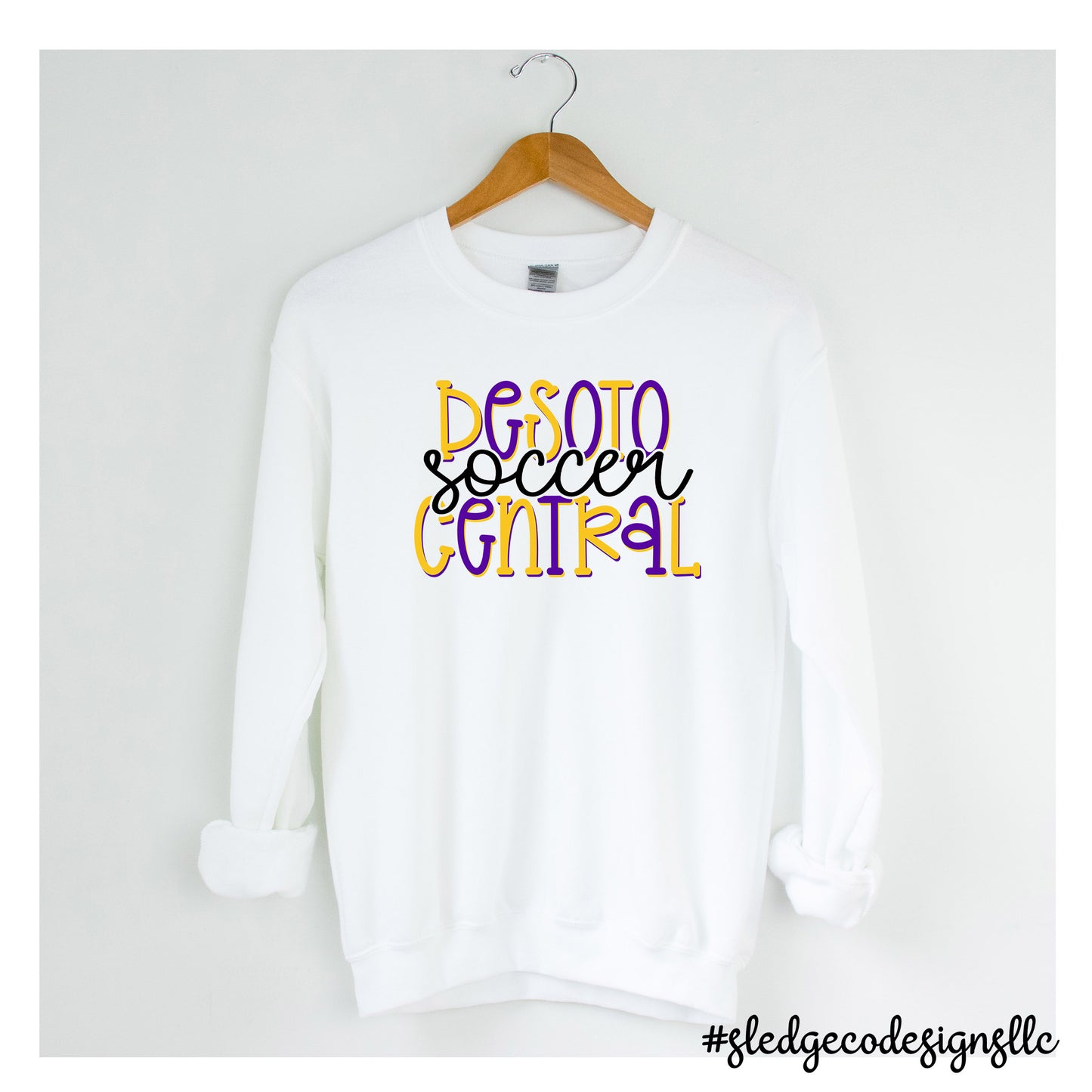 DESOTO CENTRAL SOCCER | STACKED | Custom Unisex SWEATSHIRT