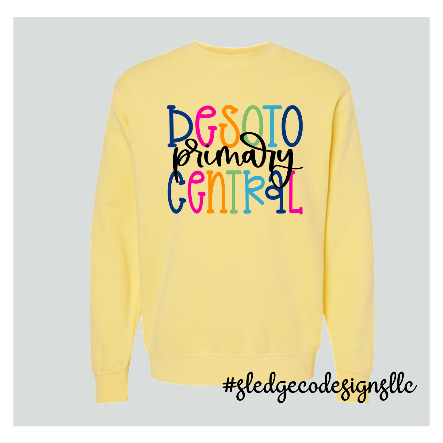 DESOTO CENTRAL PRIMARY | COLORFUL | Midweight Pigment-Dyed Crewneck Sweatshirt
