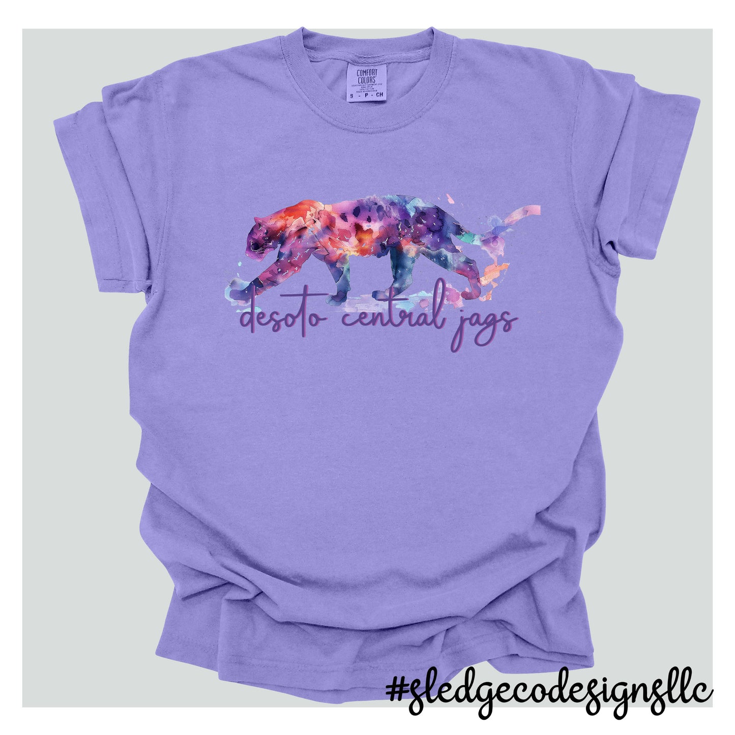 DESOTO CENTRAL JAGUARS | WATERCOLOR | Custom Unisex Tshirt