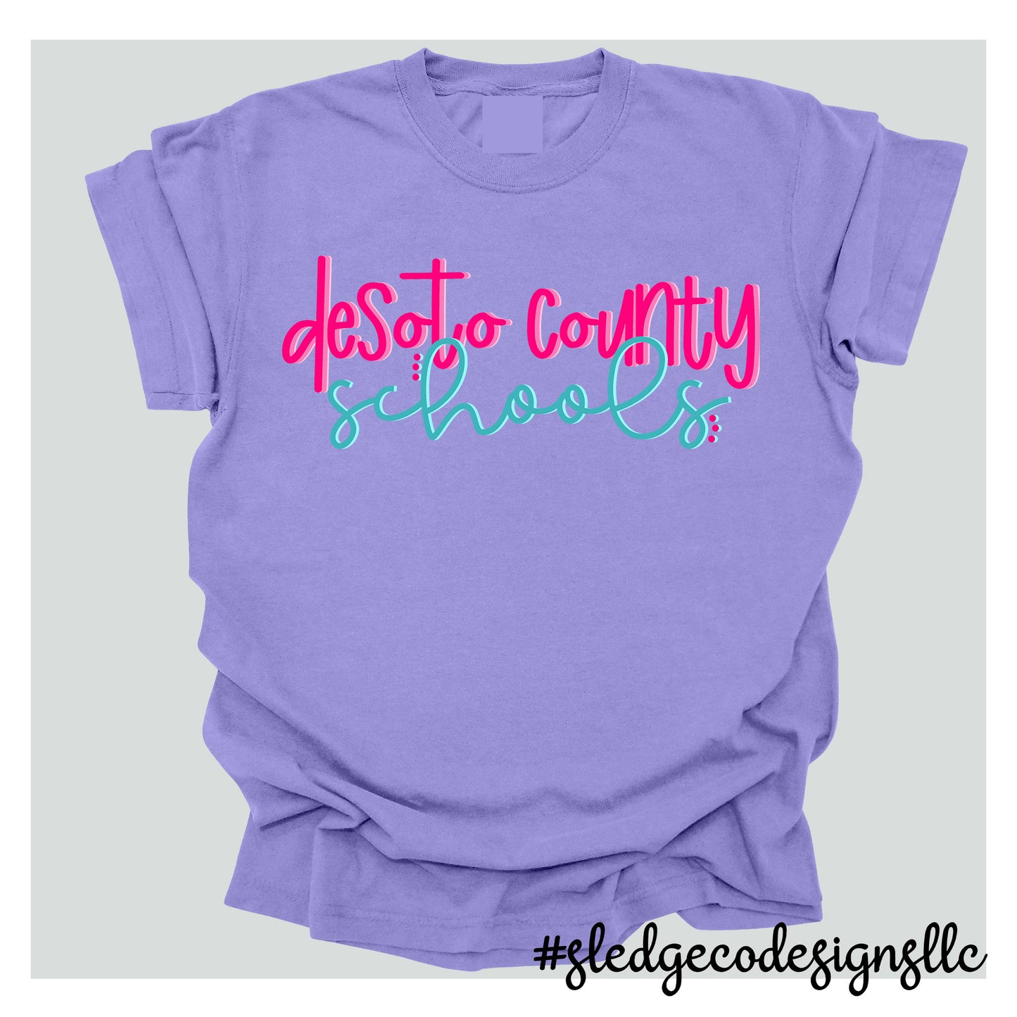 Desoto County Schools | PINK - BLUE DUO | CC CUSTOM UNISEX TSHIRTS