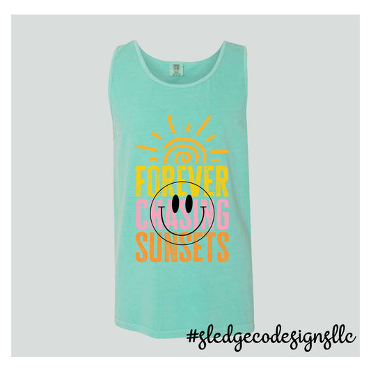 FOREVER CHASING SUNSETS  | Custom Unisex TANK