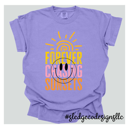 FOREVER CHASING SUNSETS  | Custom Unisex Tshirt