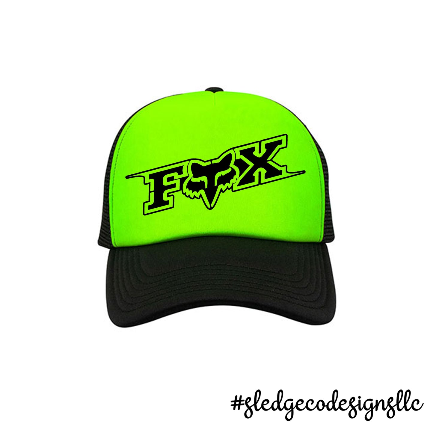 FOX | LIME & BLACK HAT | TRUCKER HAT