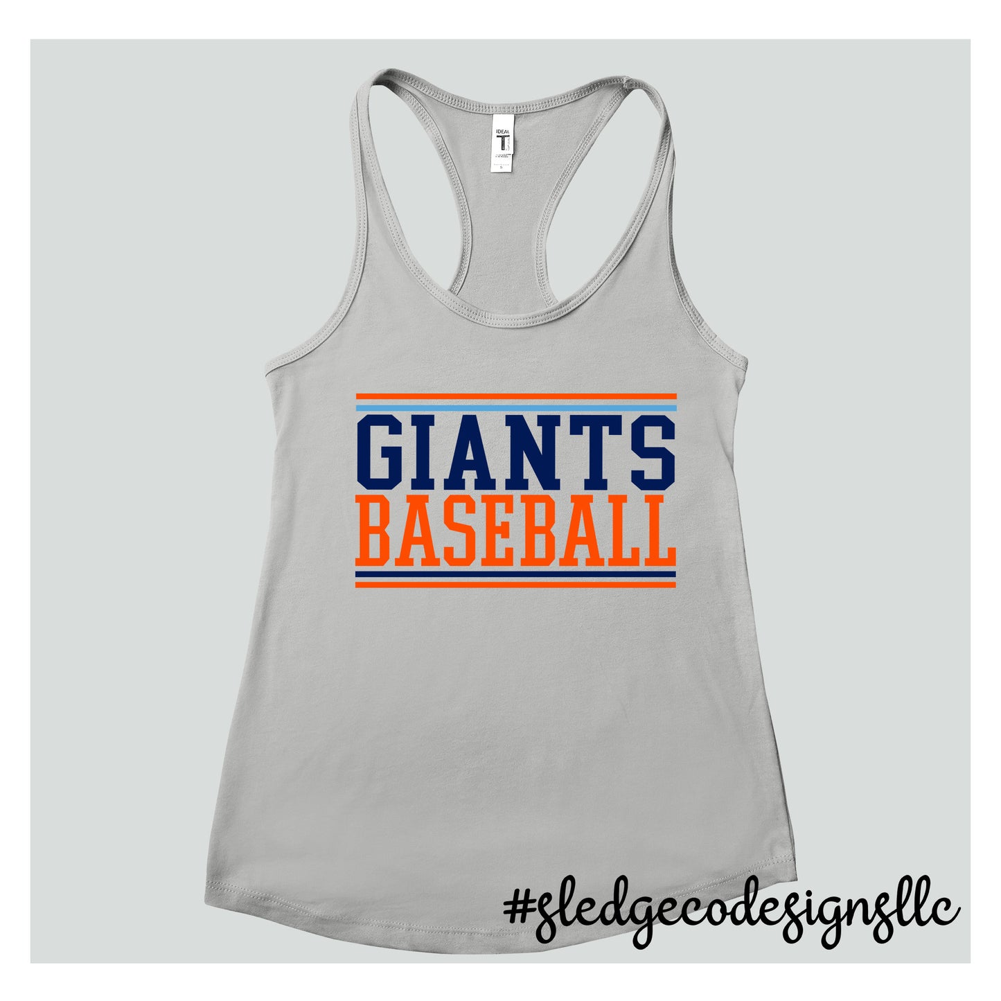 GIANTS BASEBALL STACKED TEE | Womens NEXT LEVEL Racerback Tank