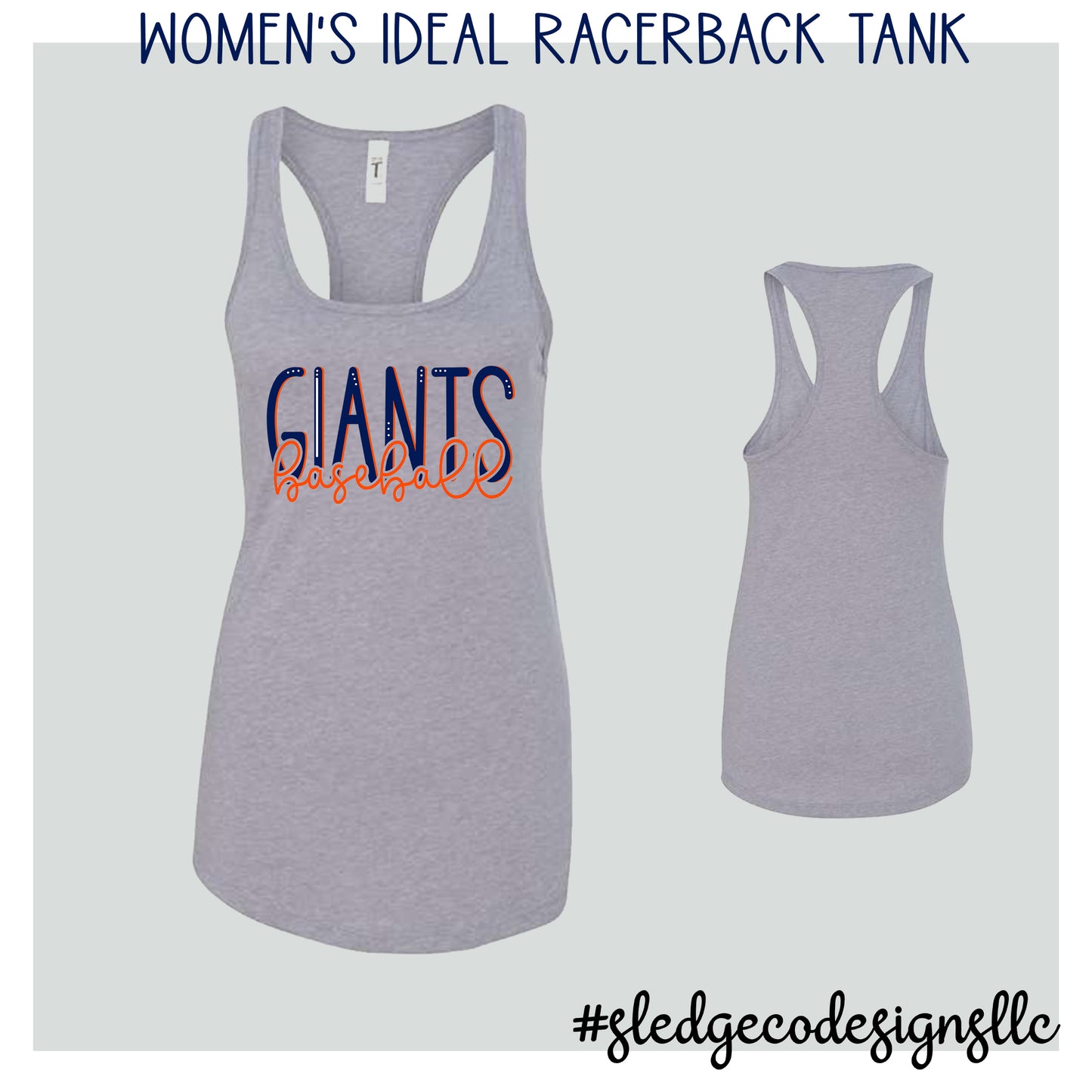 GIANTS BASEBALL DUO | Womens Ideal Racerback Tank