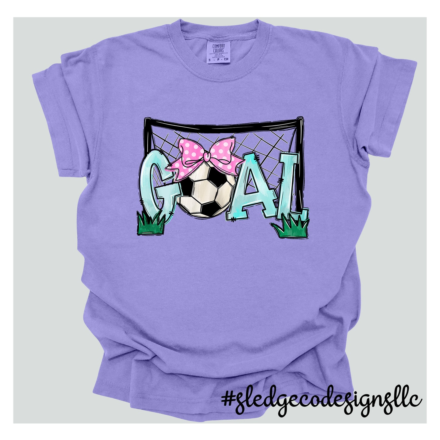 SOCCER GOAL DOODLE HAND DRAWN | MATHCING MOM AND ME | Custom Unisex TSHIRT