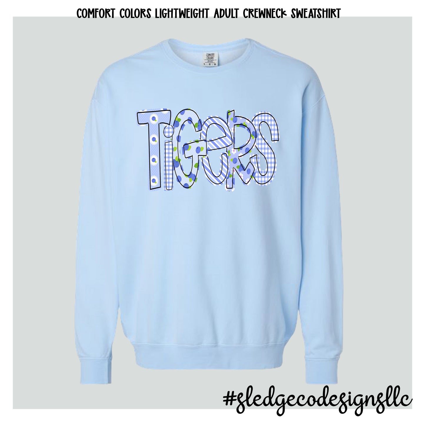 HERNANDO TIGERS | BLUEBERRY | COMFORT COLORS LIGHTWEIGHT SWEATSHIRT