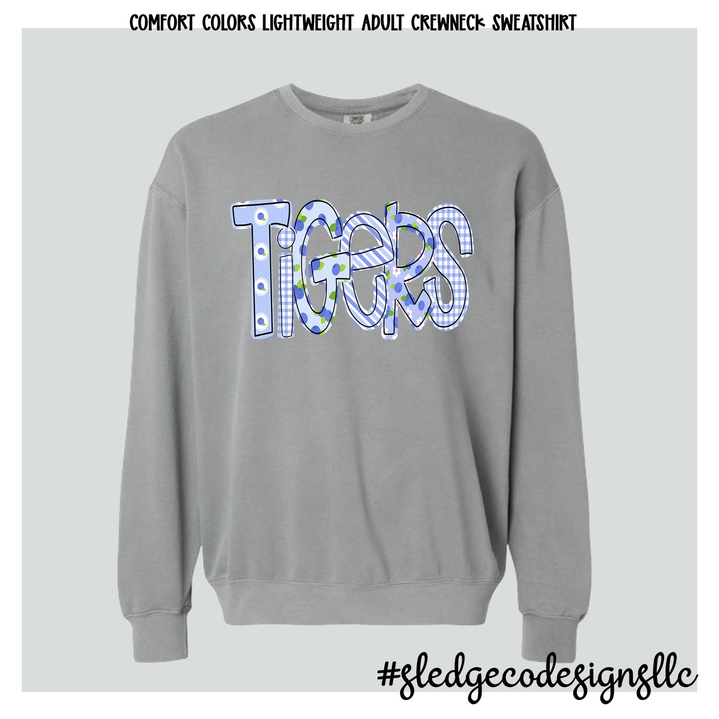 HERNANDO TIGERS | BLUEBERRY | COMFORT COLORS LIGHTWEIGHT SWEATSHIRT