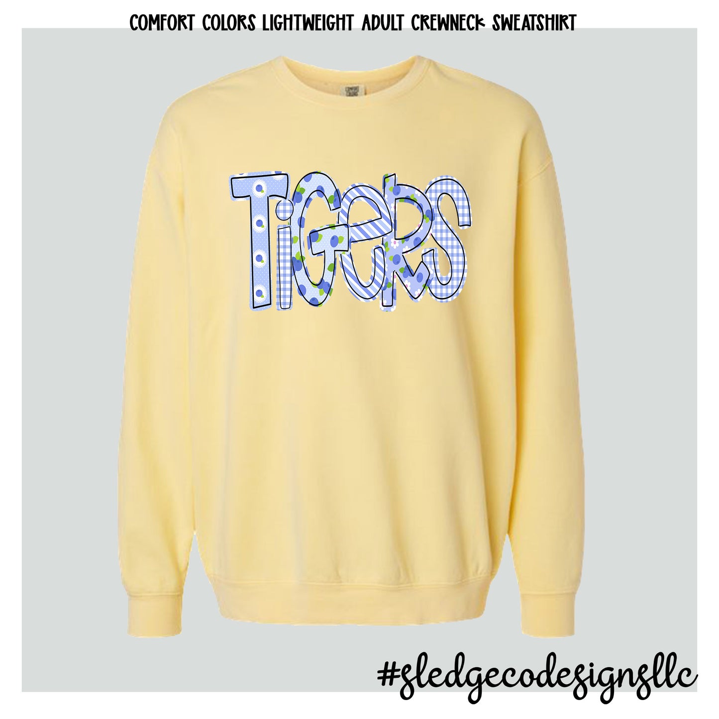 HERNANDO TIGERS | BLUEBERRY | COMFORT COLORS LIGHTWEIGHT SWEATSHIRT