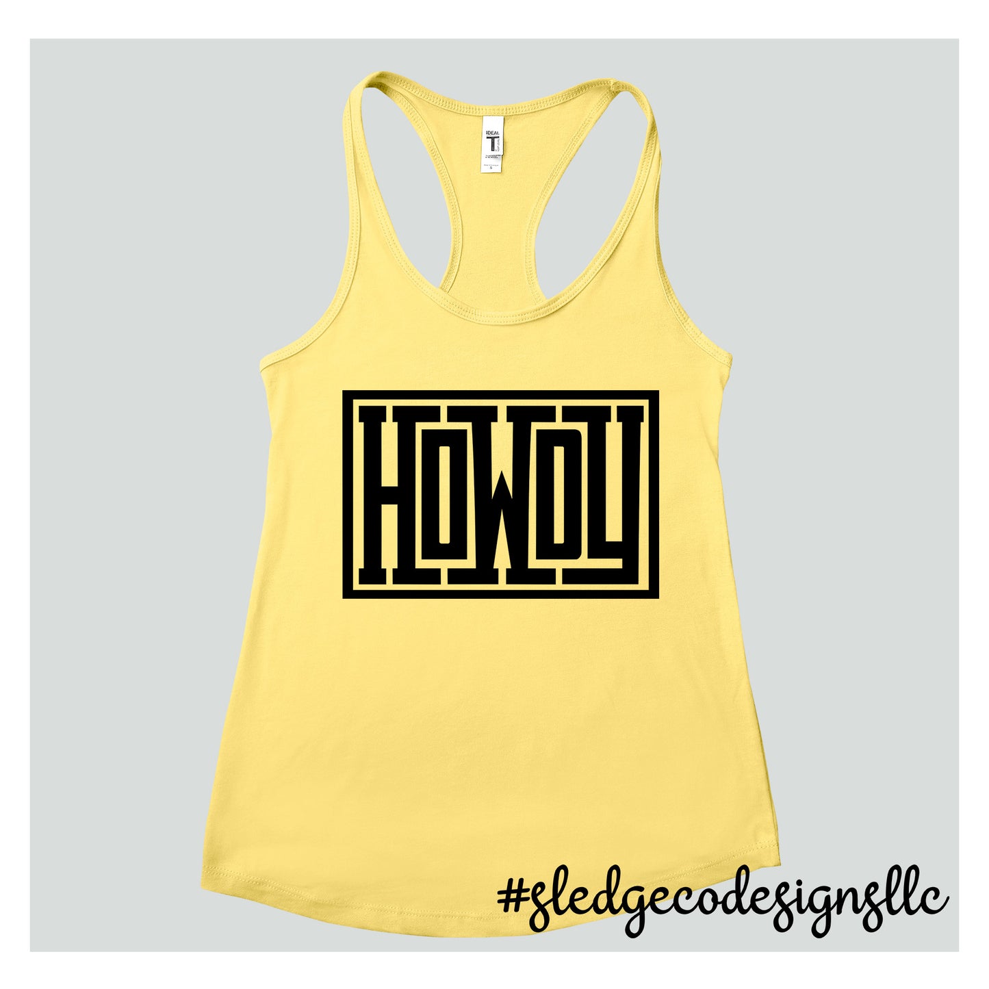 HOWDY | Custom Next Level Apparel Womens Ideal Racerback Tank
