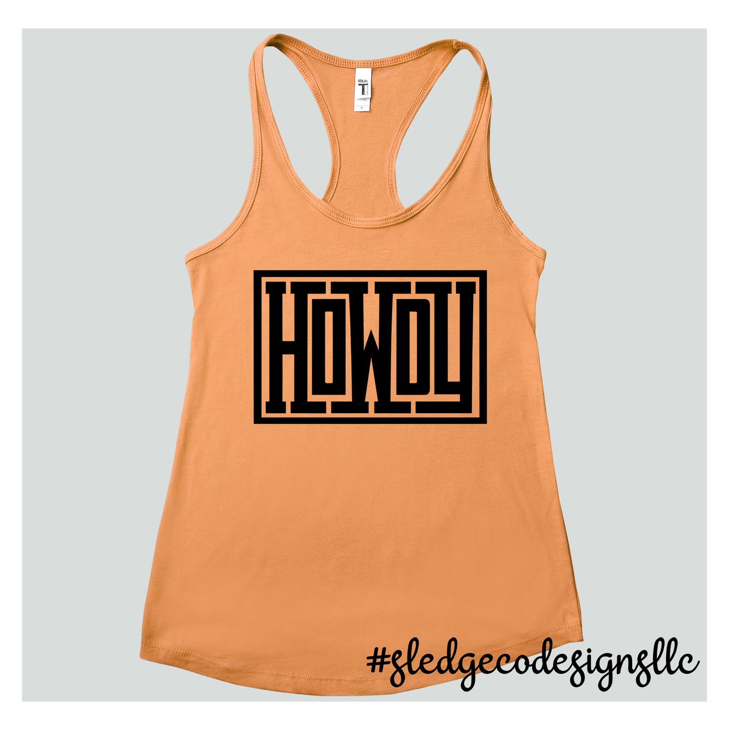 HOWDY | Custom Next Level Apparel Womens Ideal Racerback Tank