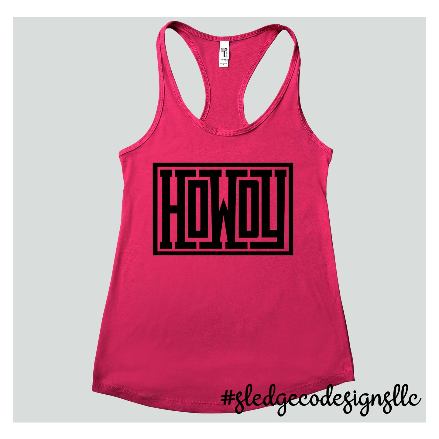 HOWDY | Custom Next Level Apparel Womens Ideal Racerback Tank