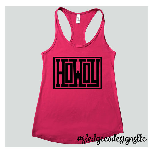 HOWDY | Custom Next Level Apparel Womens Ideal Racerback Tank