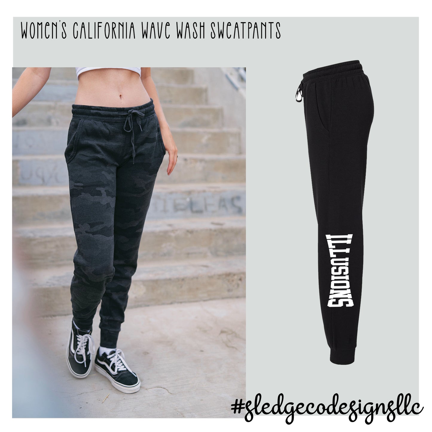 ILLUSIONS | WOMEN'S CALIFORNIA WAVE WASH PANT | JOGGERS