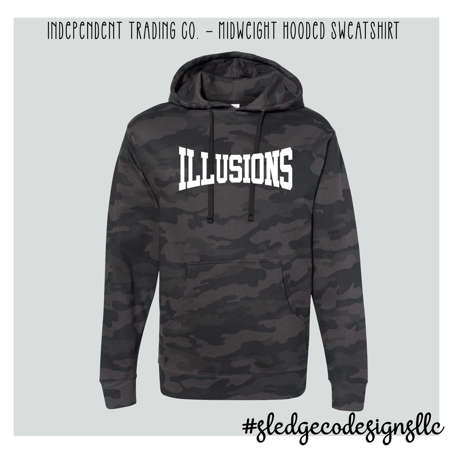 Illusions Softball  | CAMO Midweight Hoodie