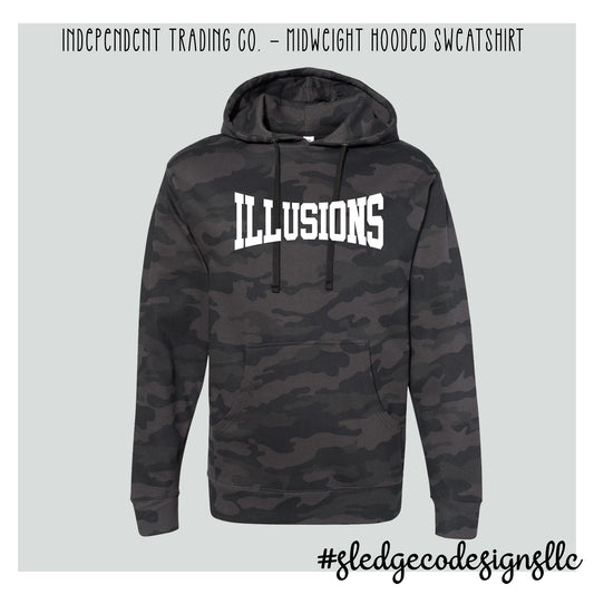 Illusions Softball  | CAMO Midweight Hoodie