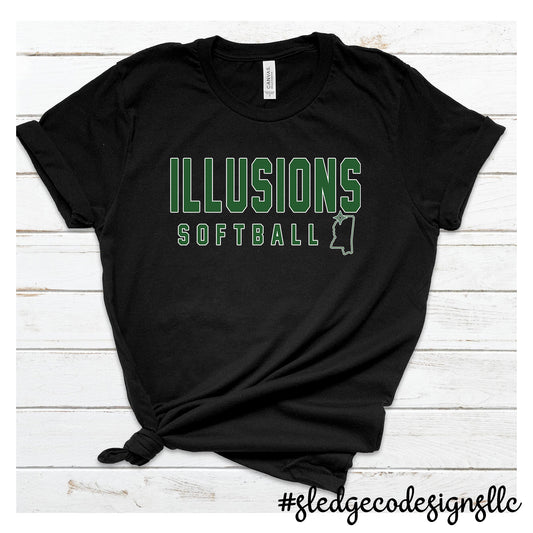ILLUSIONS SOFTBALL | MS | CUSTOM UNISEX TSHIRT