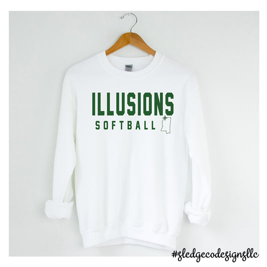 Illusions Softball | MS | CUSTOM UNISEX SWEATSHIRT