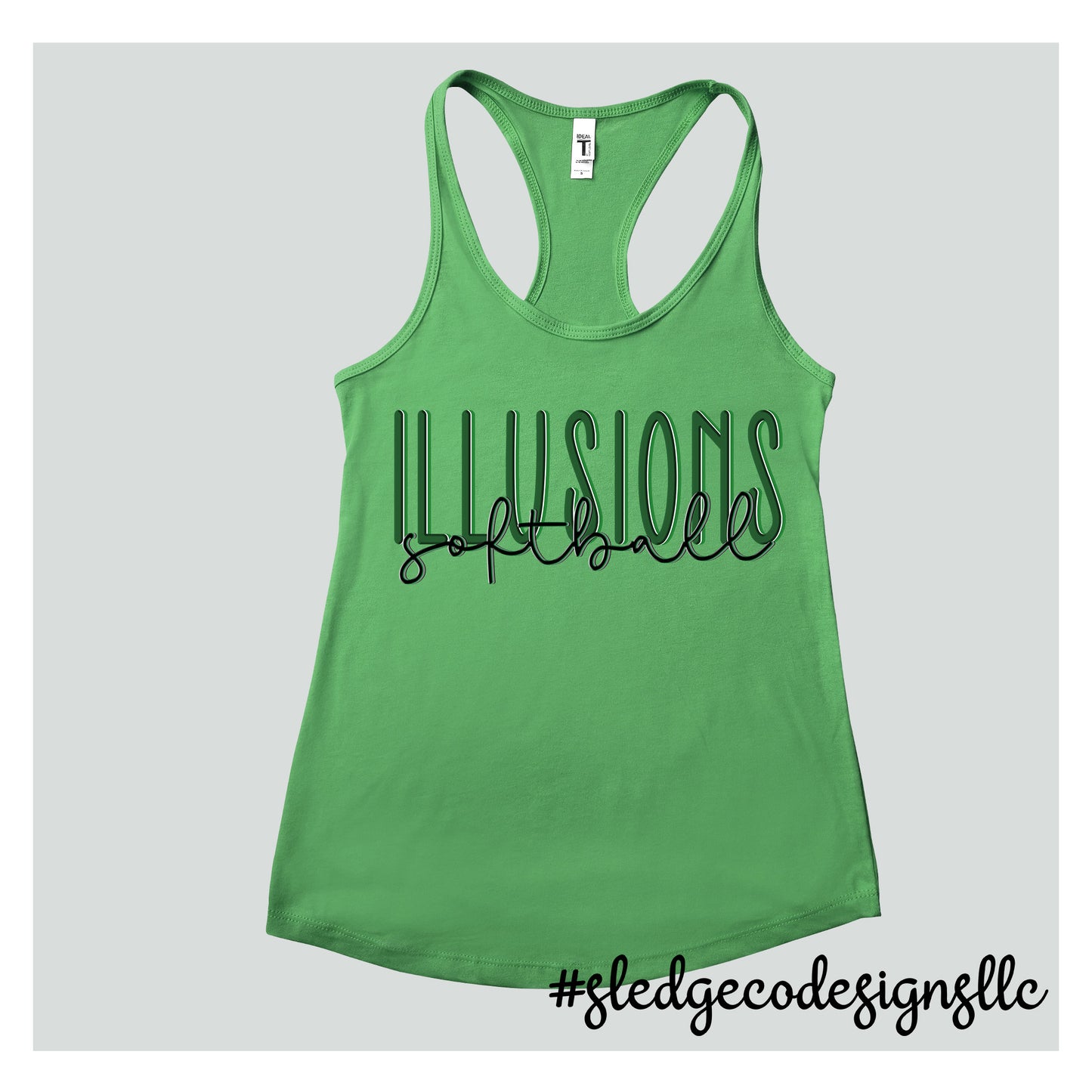 ILLUSIONS SOFTBALL | DUO | Custom Womens TANK TOP