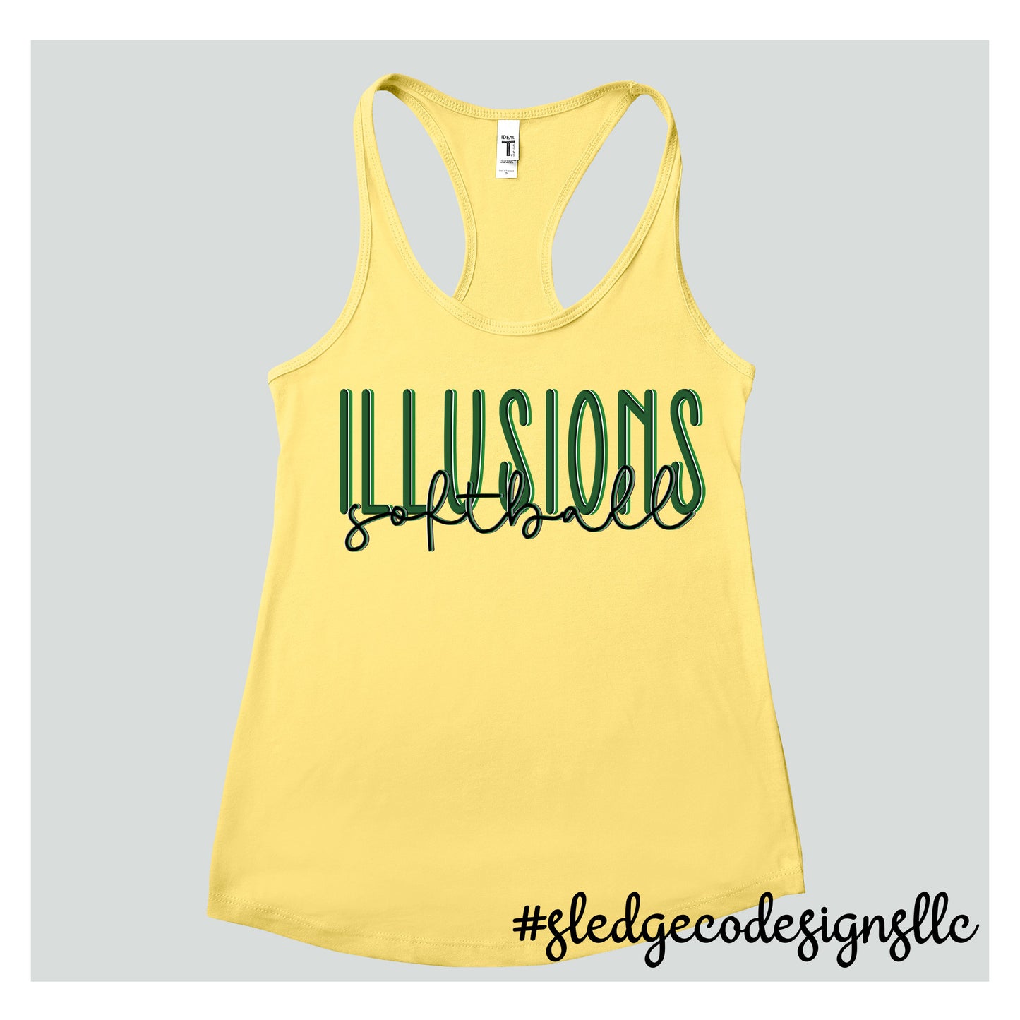 ILLUSIONS SOFTBALL | DUO | Custom Womens TANK TOP