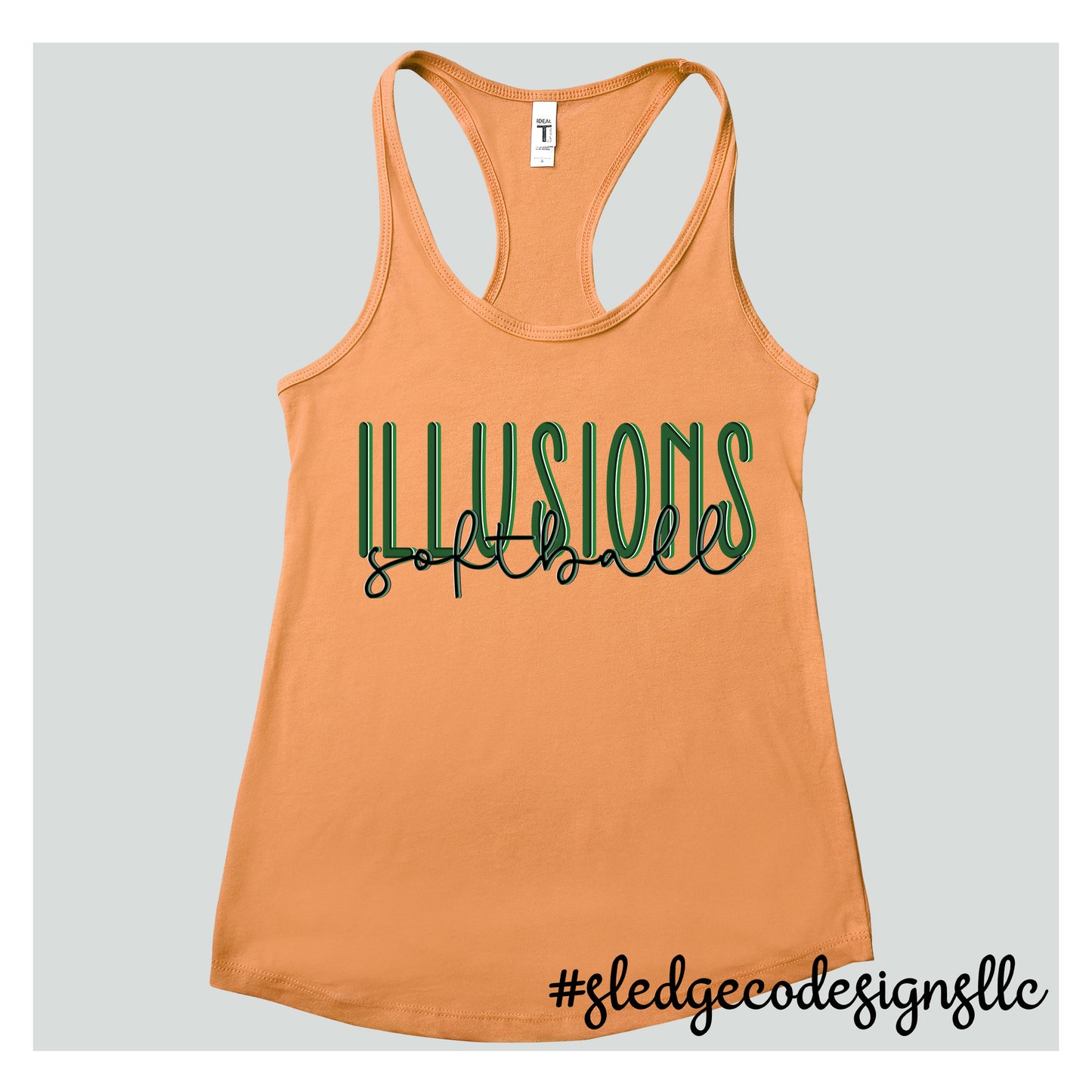 ILLUSIONS SOFTBALL | DUO | Custom Womens TANK TOP