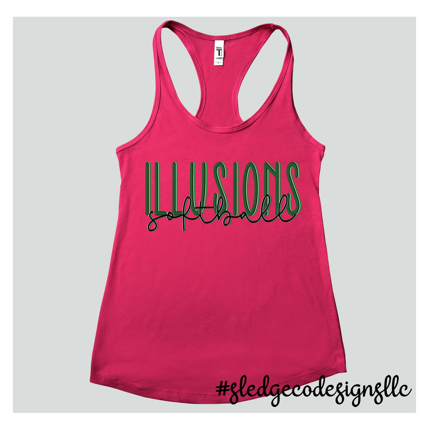 ILLUSIONS SOFTBALL | DUO | Custom Womens TANK TOP