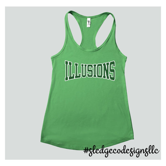 ILLUSIONS SOFTBALL | LOGO | CUSTOM WOMENS TANK TOP