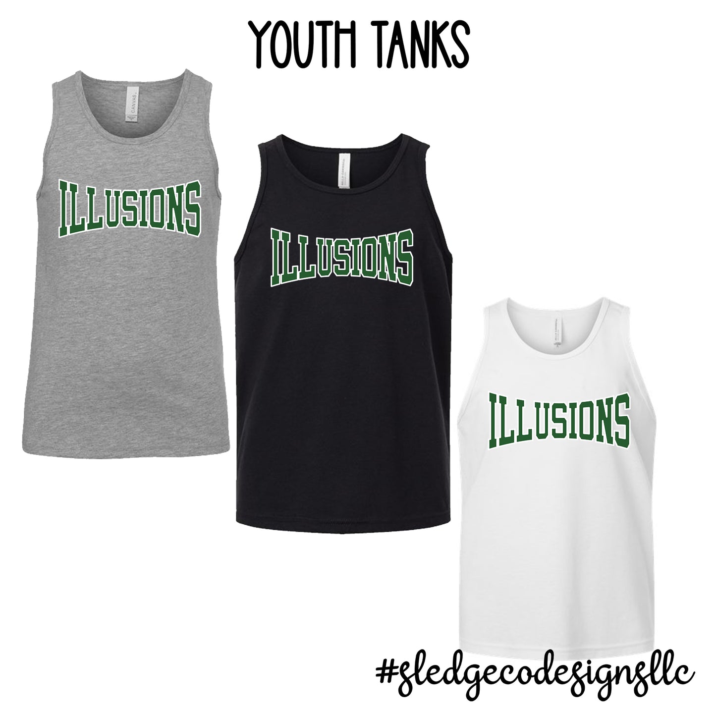 ILLUSIONS | LOGO | CUSTOM YOUTH AND ADULT UNISEX TANKS