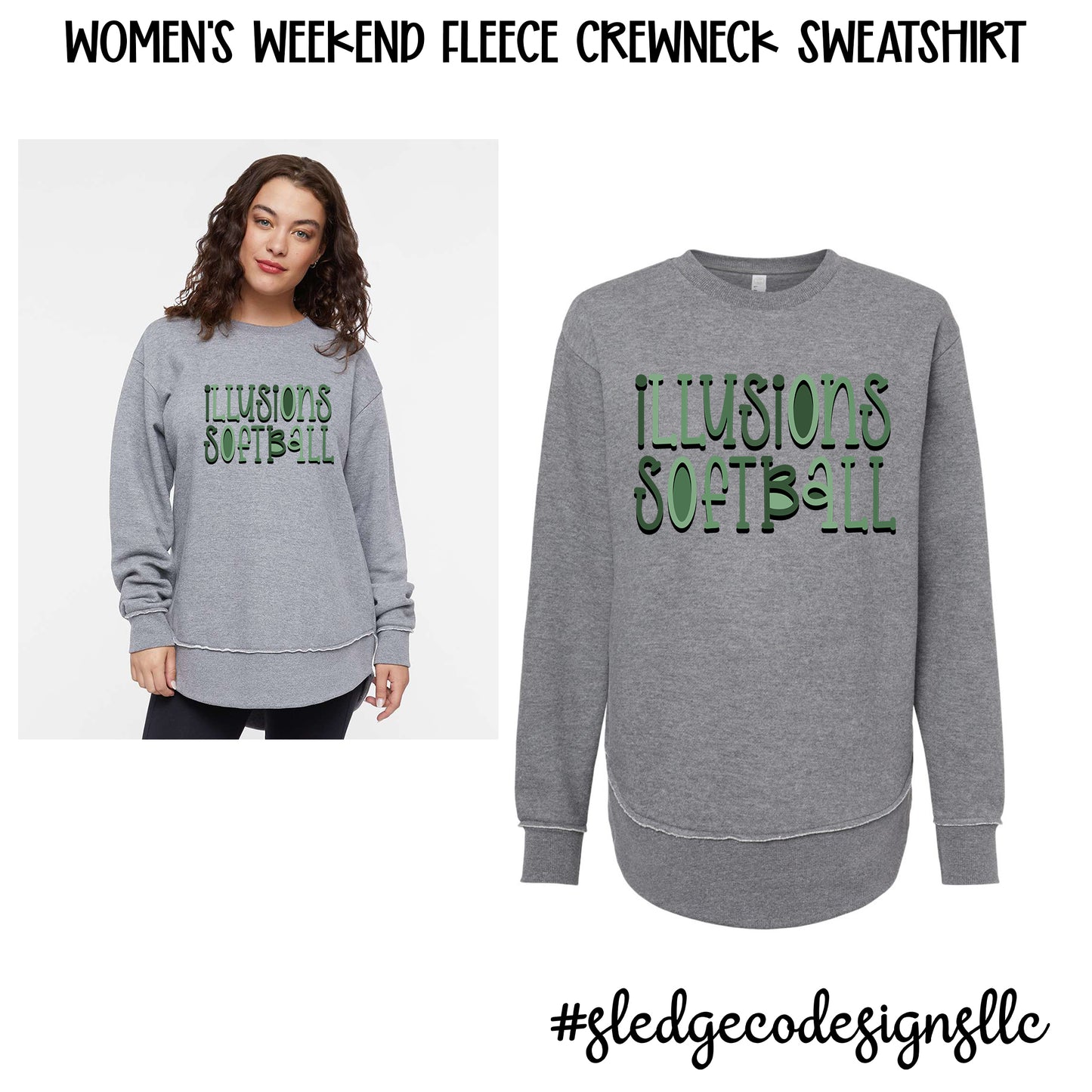 ILLUSIONS SOFTBALL | DRAWN | Women's Weekender Fleece