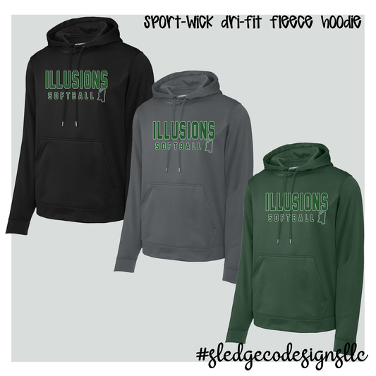 ILLUSIONS SOFTBALL | MS | Sport-Wick DRI-FIT Fleece Hoodie