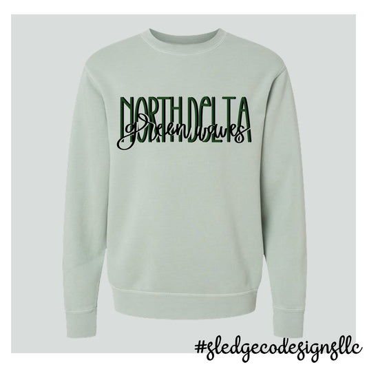NORTH DELTA | DUO | Independent Trading Co. - Midweight Pigment-Dyed Crewneck Sweatshirt