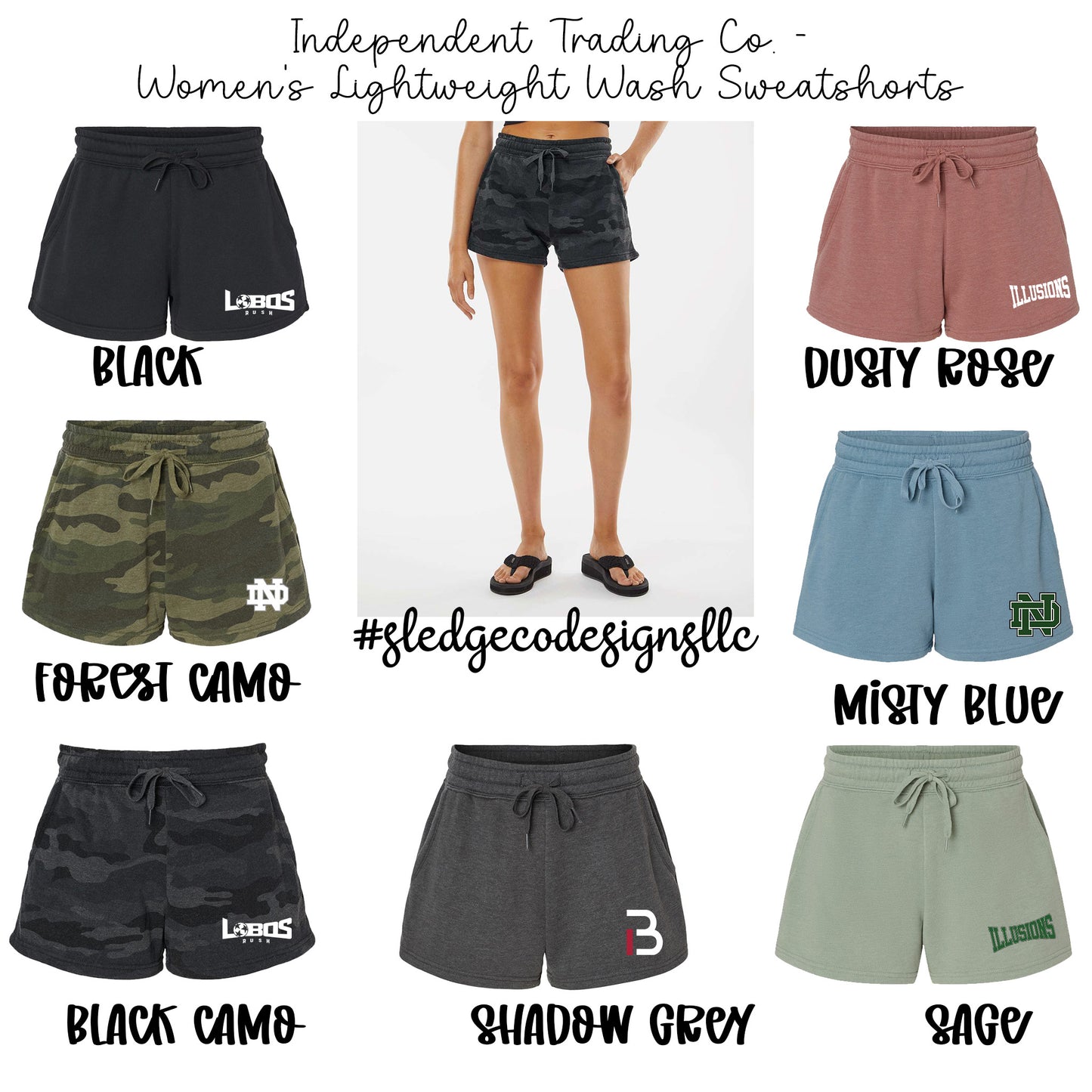 Women’s Lightweight California Wave Wash Sweat Shorts