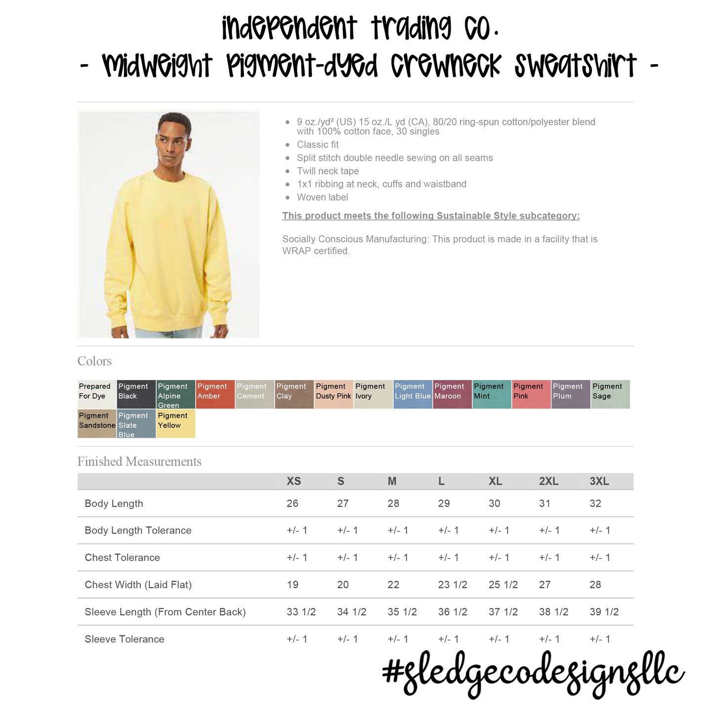 LOBOS RUSH SOCCER | ITC Midweight Pigment-Dyed Crewneck Sweatshirt 2nd Set