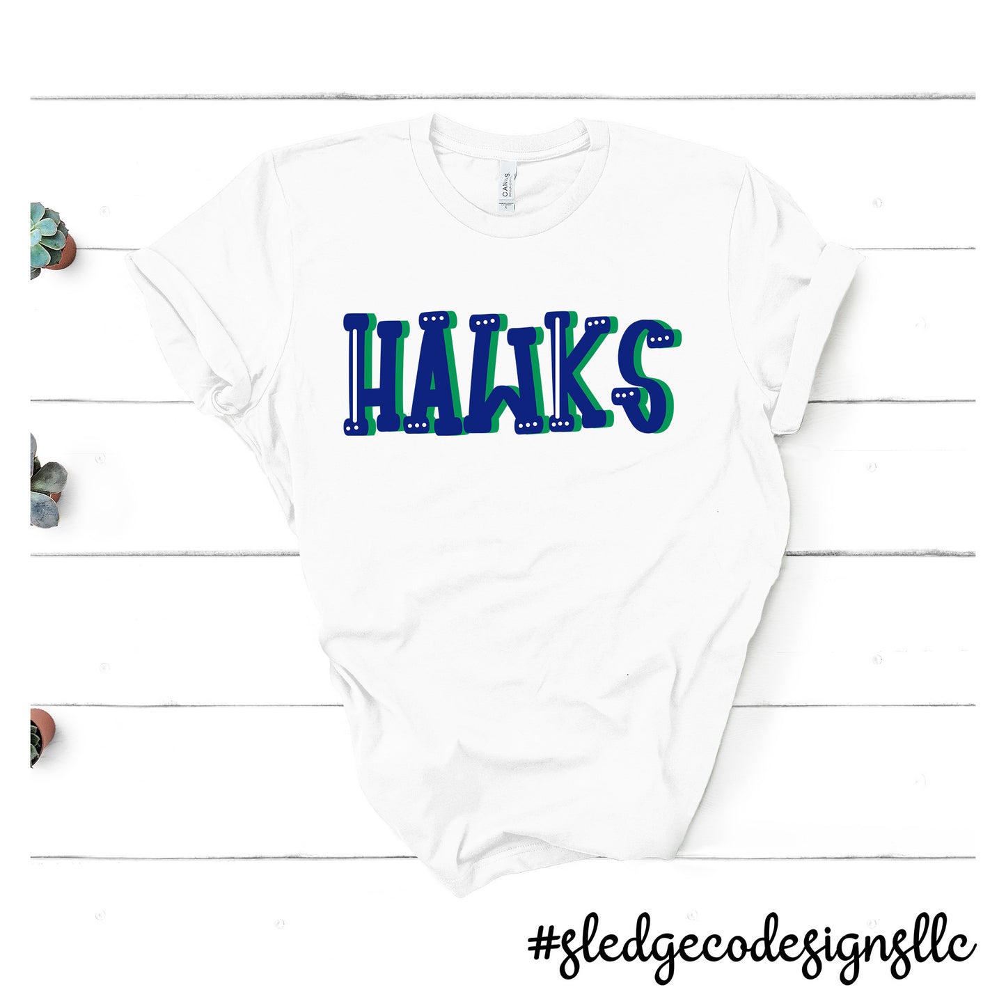 Jones Brummett Elementary School | HAWKS | Custom Unisex TSHIRT