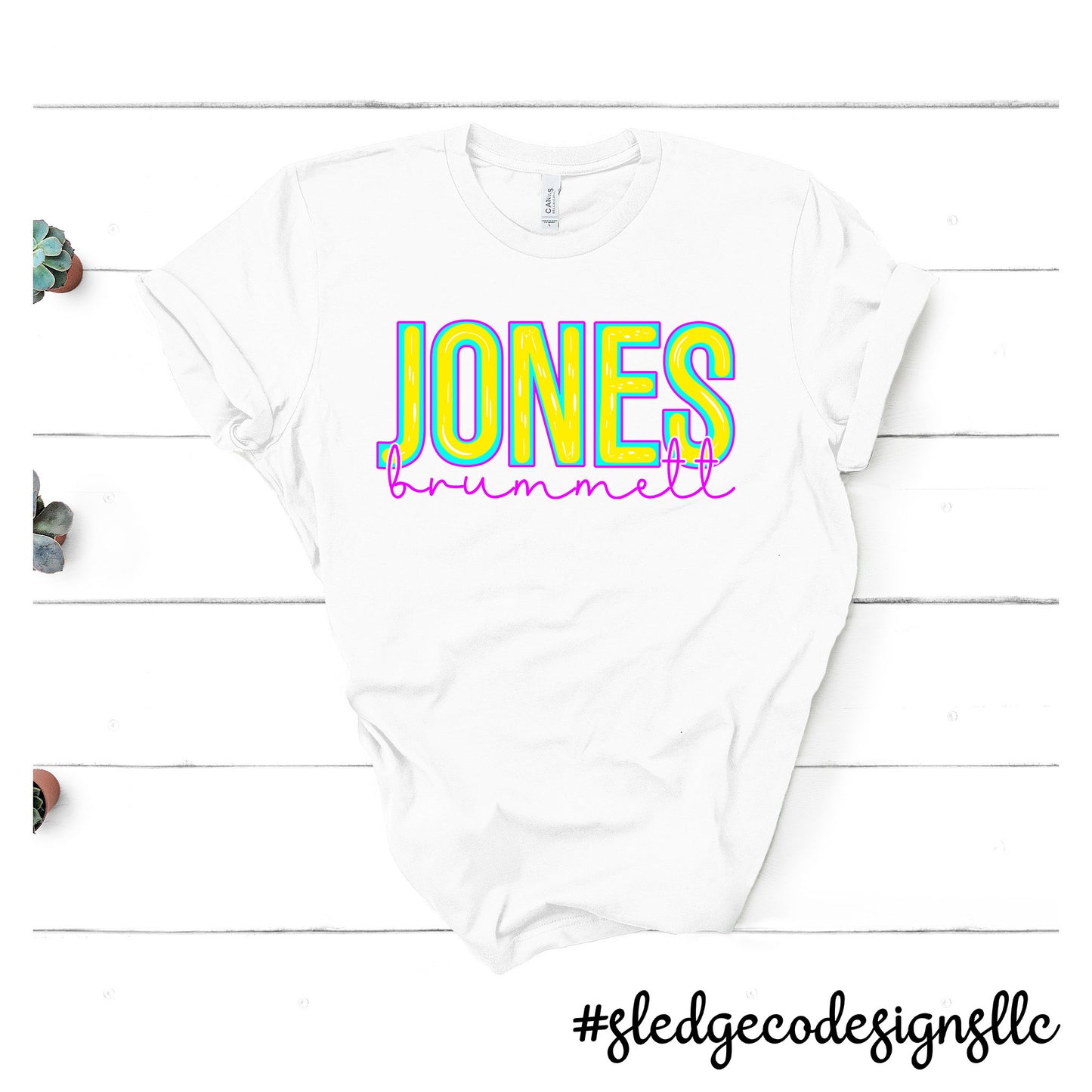 Jones Brummett Elementary School | NEON | Custom Unisex TSHIRT