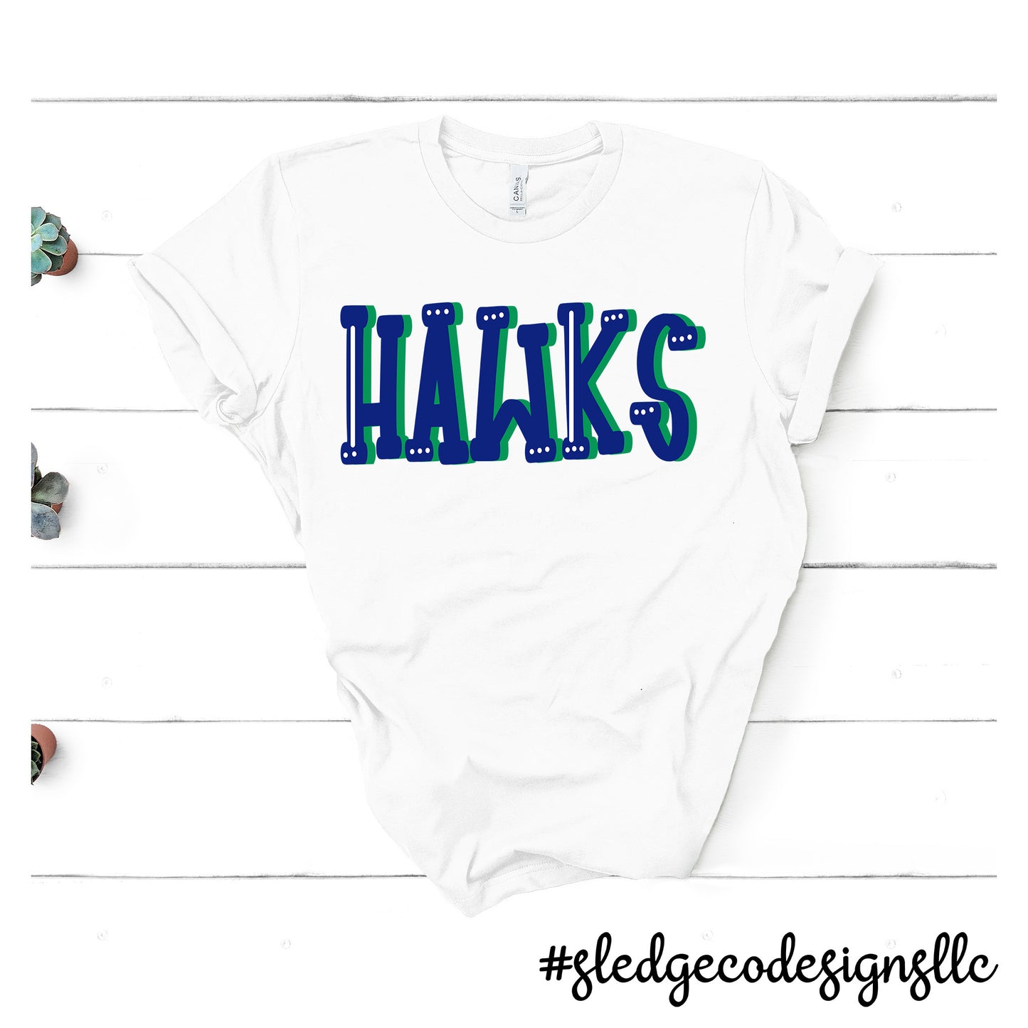 Jones Brummett Elementary School | HAWKS | Custom Unisex TSHIRT